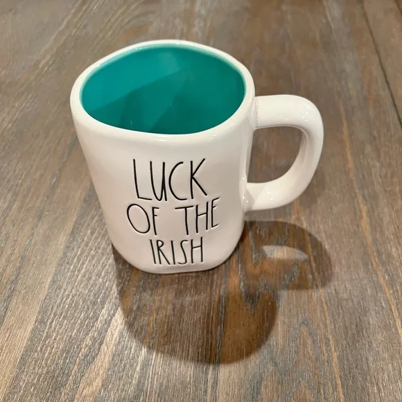 NEW! Rae Dunn “Luck of the Irish” mug with rainbow on other side! - Picture 2 of 4